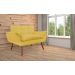 Namoradeira Decorativa para Sala de Estar Opala Suede Amarelo - Montanaris Decor