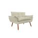 Namoradeira Decorativa para Sala de Estar Opala Suede Bege - Montanaris Decor