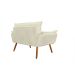 Namoradeira Decorativa para Sala de Estar Opala Suede Bege - Montanaris Decor