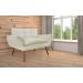 Namoradeira Decorativa para Sala de Estar Opala Suede Bege - Montanaris Decor