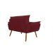 Namoradeira Decorativa para Sala de Estar Opala Suede Bordo - Montanaris Decor