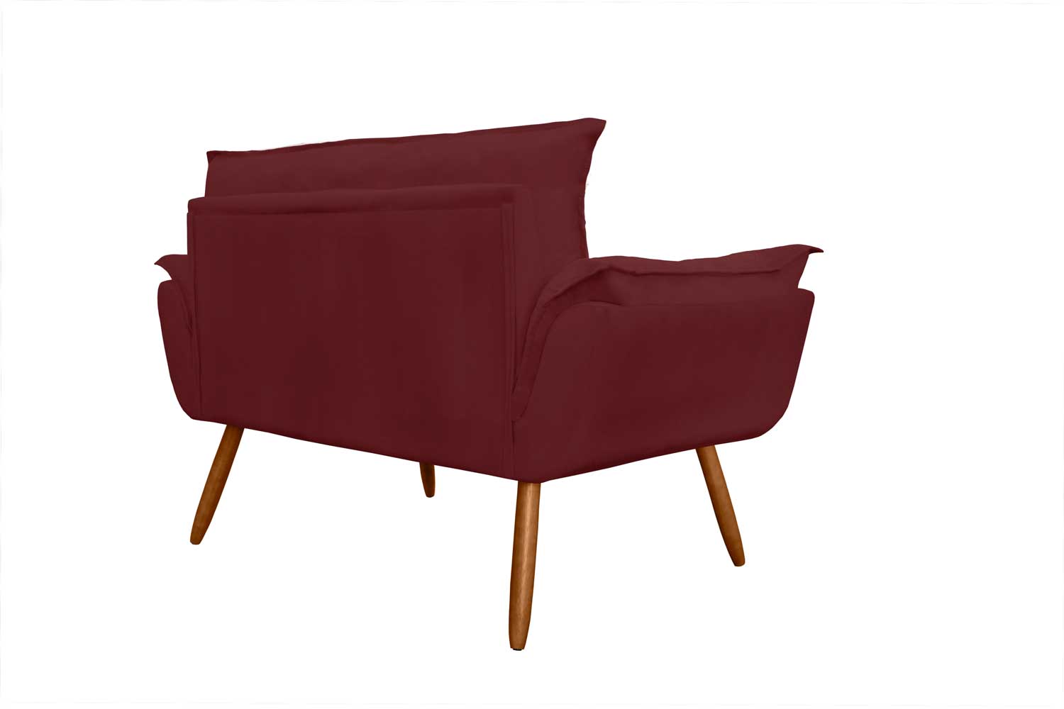 Namoradeira Decorativa para Sala de Estar Opala Suede Bordo - Montanaris Decor