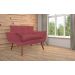 Namoradeira Decorativa para Sala de Estar Opala Suede Bordo - Montanaris Decor