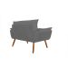 Namoradeira Decorativa para Sala de Estar Opala Suede Cinza - Montanaris Decor