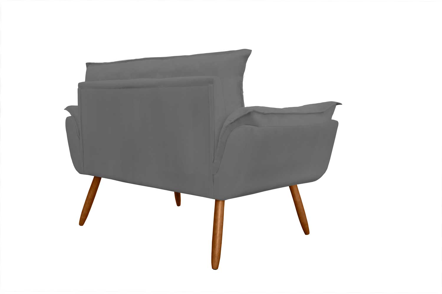 Namoradeira Decorativa para Sala de Estar Opala Suede Cinza - Montanaris Decor