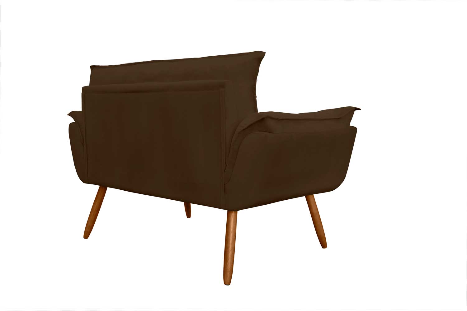 Namoradeira Decorativa para Sala de Estar Opala Suede Marrom - Montanaris Decor