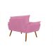 Namoradeira Decorativa para Sala de Estar Opala Suede Rosa - Montanaris Decor