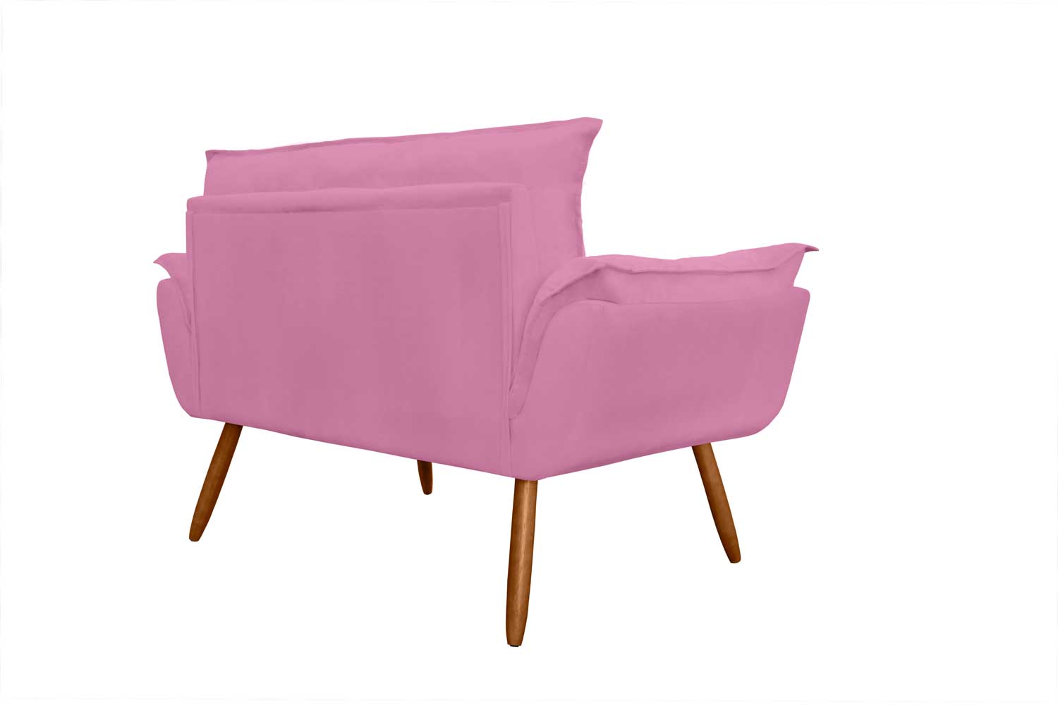 Namoradeira Decorativa para Sala de Estar Opala Suede Rosa - Montanaris Decor
