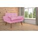 Namoradeira Decorativa para Sala de Estar Opala Suede Rosa - Montanaris Decor