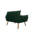 Namoradeira Decorativa para Sala de Estar Opala Suede Verde - Montanaris Decor