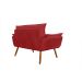 Namoradeira Decorativa para Sala de Estar Opala Suede Vermelho - Montanaris Decor