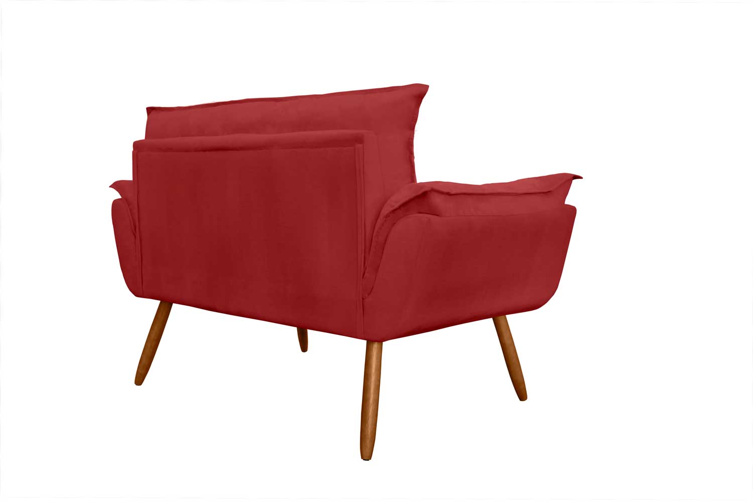 Namoradeira Decorativa para Sala de Estar Opala Suede Vermelho - Montanaris Decor