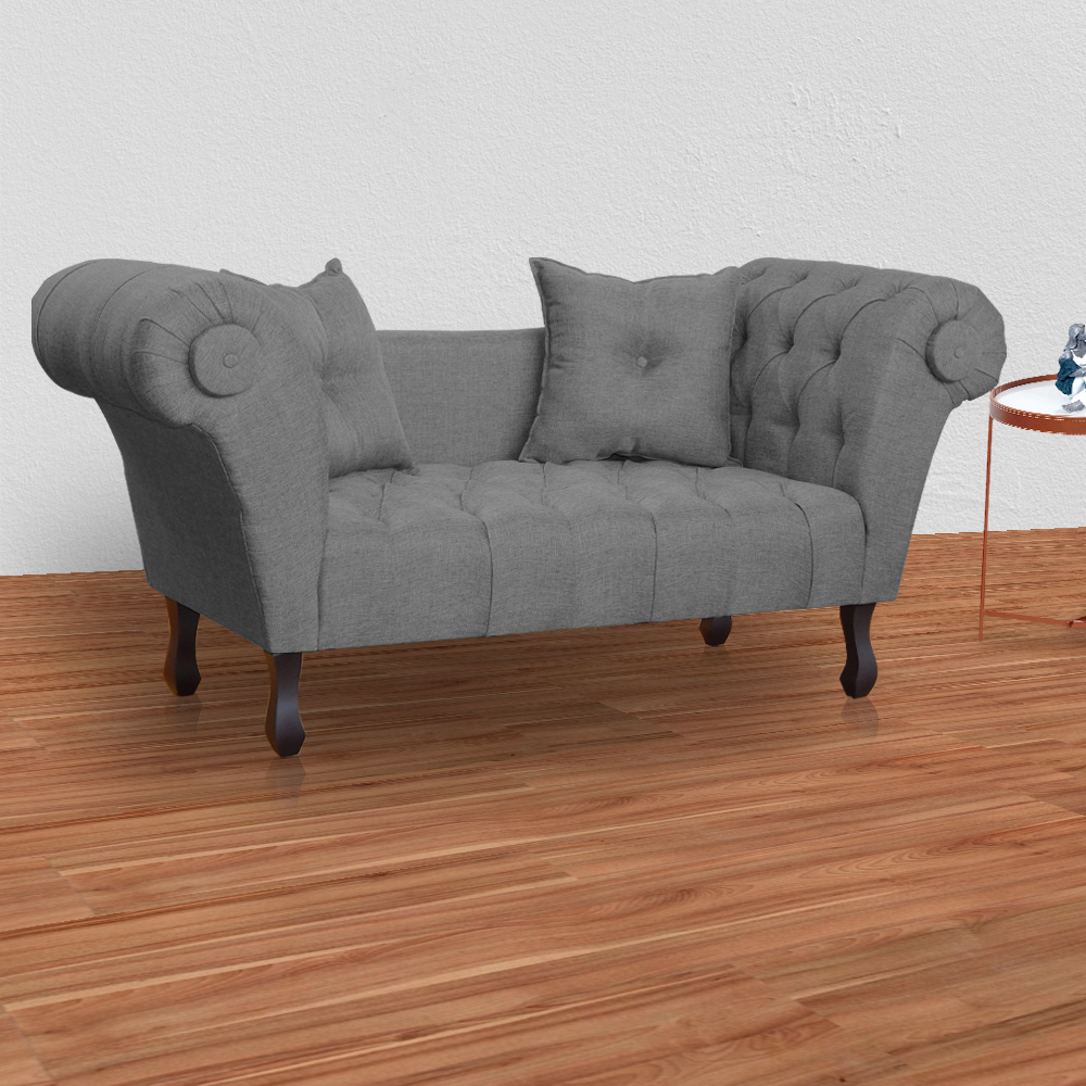 Namoradeira Dubai Linho Cinza - Montanaris Decor