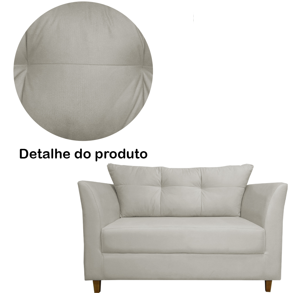 Namoradeira Isis Veludo Bege - Montanaris Decor
