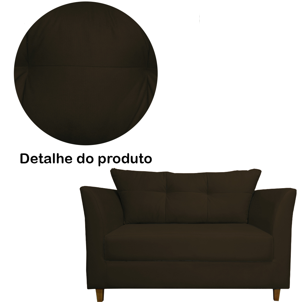 Namoradeira Isis Veludo Marrom - Montanaris Decor