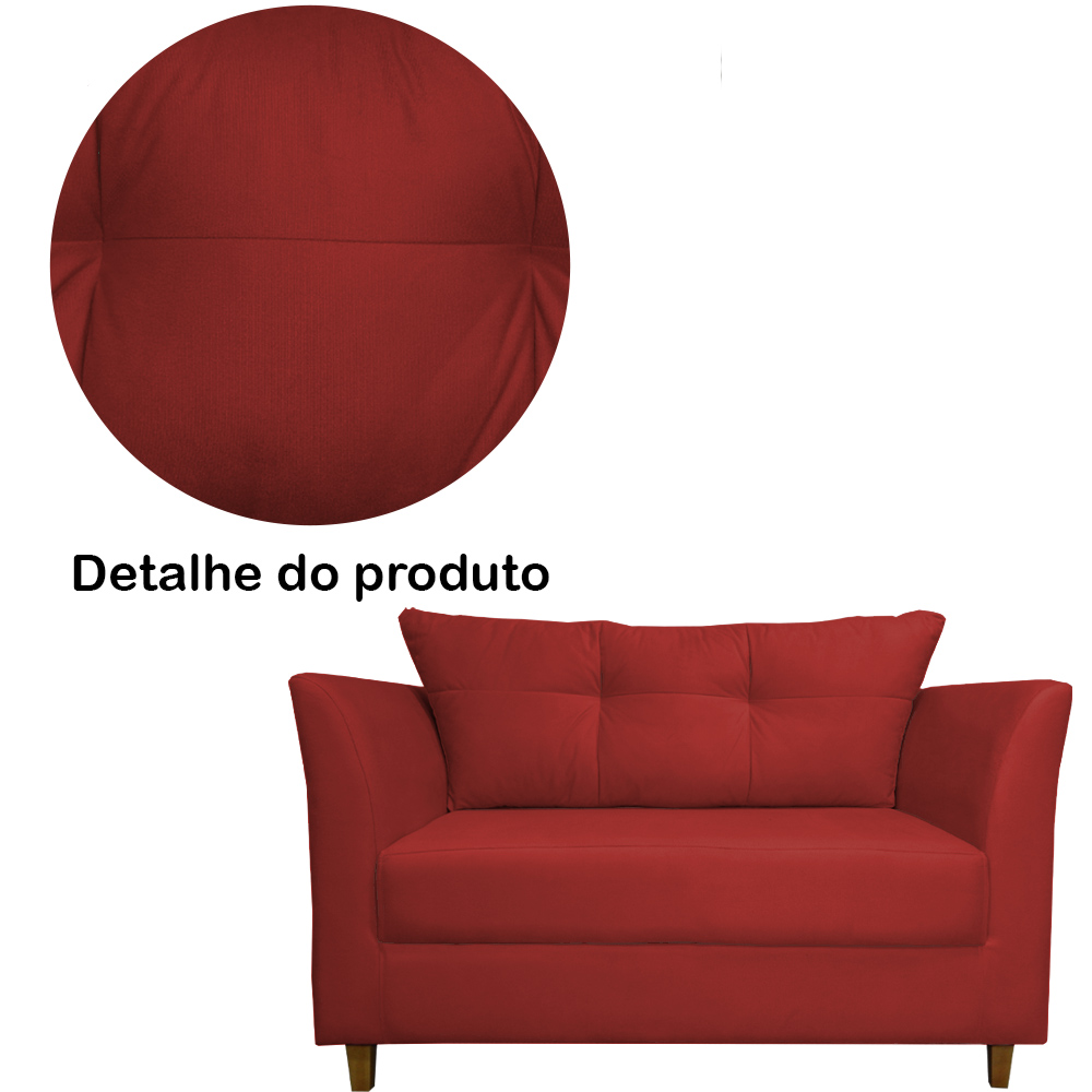 Namoradeira Isis Veludo Vermelho - Montanaris Decor