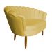 Namoradeira Pétala 2 Lugares Decorativa Veludo Amarelo - Montanaris Decor