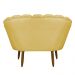 Namoradeira Pétala 2 Lugares Decorativa Veludo Amarelo - Montanaris Decor