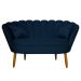 Namoradeira Pétala 2 Lugares Decorativa Veludo Azul Marinho - Montanaris Decor