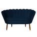 Namoradeira Pétala 2 Lugares Decorativa Veludo Azul Marinho - Montanaris Decor
