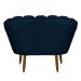 Namoradeira Pétala 2 Lugares Decorativa Veludo Azul Marinho - Montanaris Decor