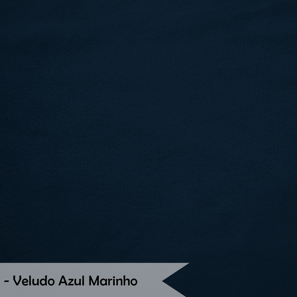 Namoradeira Pétala 2 Lugares Decorativa Veludo Azul Marinho - Montanaris Decor