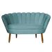 Namoradeira Pétala 2 Lugares Decorativa Veludo Azul Turquesa - Montanaris Decor