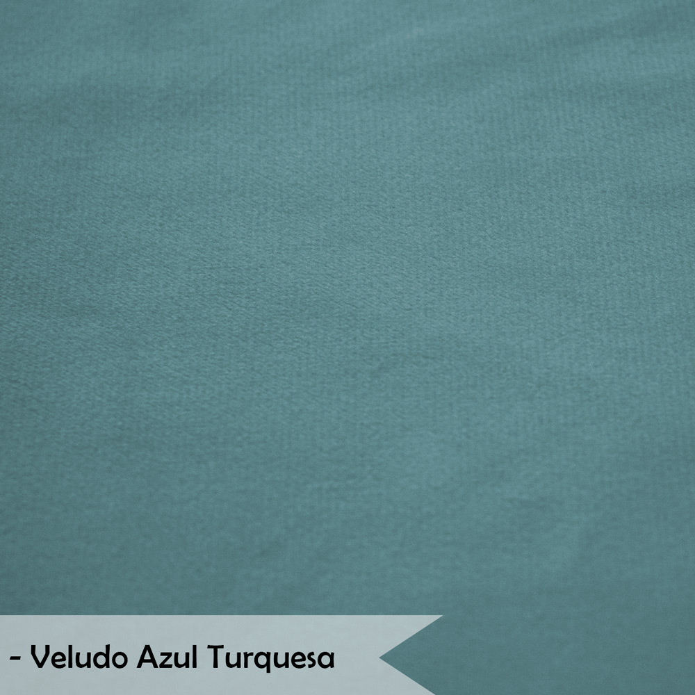 Namoradeira Pétala 2 Lugares Decorativa Veludo Azul Turquesa - Montanaris Decor