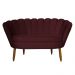 Namoradeira Pétala 2 Lugares Decorativa Veludo Bordô - Montanaris Decor