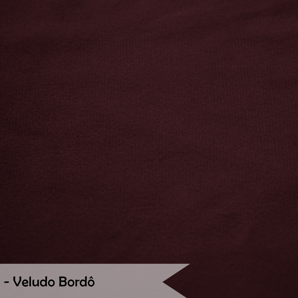 Namoradeira Pétala 2 Lugares Decorativa Veludo Bordô - Montanaris Decor