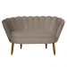 Namoradeira Pétala 2 Lugares Decorativa Veludo Cappuccino - Montanaris Decor
