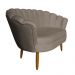 Namoradeira Pétala 2 Lugares Decorativa Veludo Cappuccino - Montanaris Decor