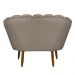 Namoradeira Pétala 2 Lugares Decorativa Veludo Cappuccino - Montanaris Decor