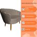 Namoradeira Pétala 2 Lugares Decorativa Veludo Cappuccino - Montanaris Decor