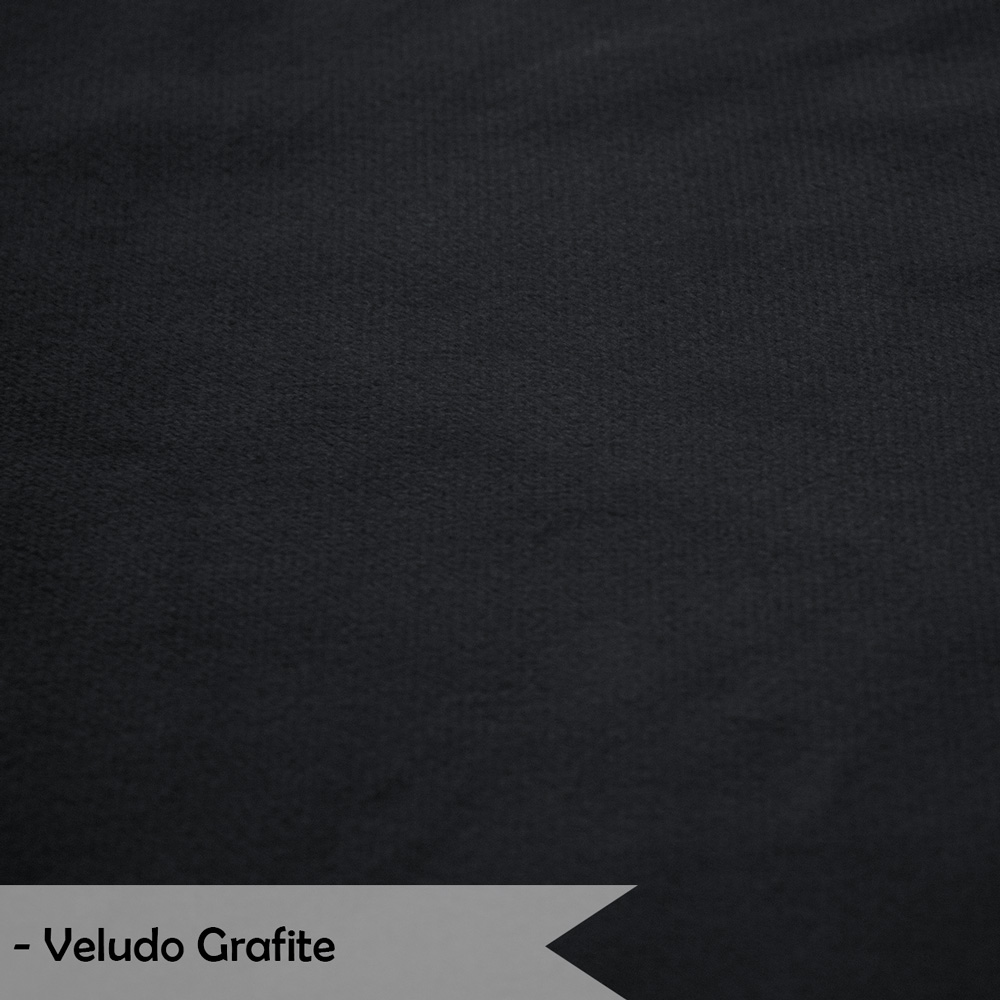 Namoradeira Pétala 2 Lugares Decorativa Veludo Grafite - Montanaris Decor