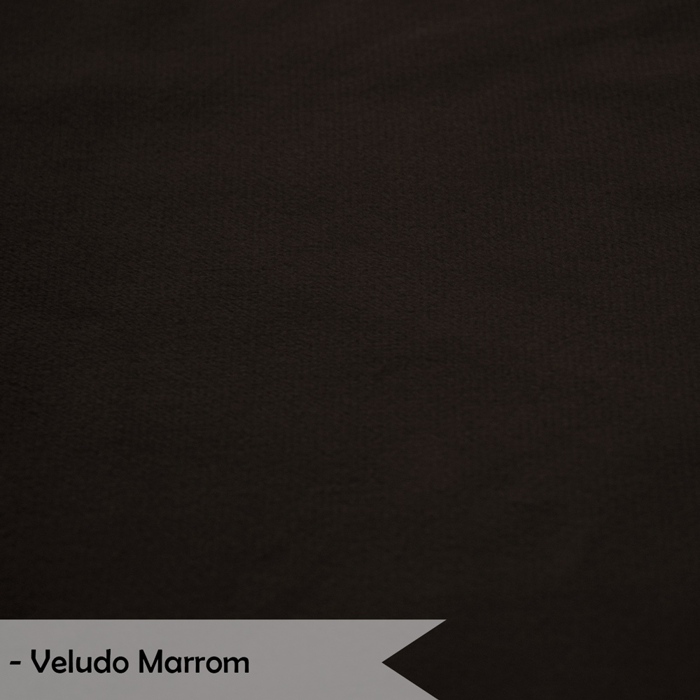 Namoradeira Pétala 2 Lugares Decorativa Veludo Marrom - Montanaris Decor