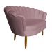 Namoradeira Pétala 2 Lugares Decorativa Veludo Rosê - Montanaris Decor