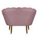 Namoradeira Pétala 2 Lugares Decorativa Veludo Rosê - Montanaris Decor