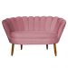 Namoradeira Pétala 2 Lugares Decorativa Veludo Rosa - Montanaris Decor