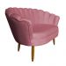 Namoradeira Pétala 2 Lugares Decorativa Veludo Rosa - Montanaris Decor