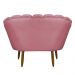 Namoradeira Pétala 2 Lugares Decorativa Veludo Rosa - Montanaris Decor