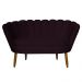 Namoradeira Pétala 2 Lugares Decorativa Veludo Roxo - Montanaris Decor