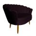 Namoradeira Pétala 2 Lugares Decorativa Veludo Roxo - Montanaris Decor