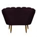 Namoradeira Pétala 2 Lugares Decorativa Veludo Roxo - Montanaris Decor