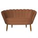 Namoradeira Pétala 2 Lugares Decorativa Veludo Terracota - Montanaris Decor