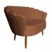 Namoradeira Pétala 2 Lugares Decorativa Veludo Terracota - Montanaris Decor