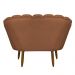 Namoradeira Pétala 2 Lugares Decorativa Veludo Terracota - Montanaris Decor