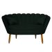 Namoradeira Pétala 2 Lugares Decorativa Veludo Verde - Montanaris Decor