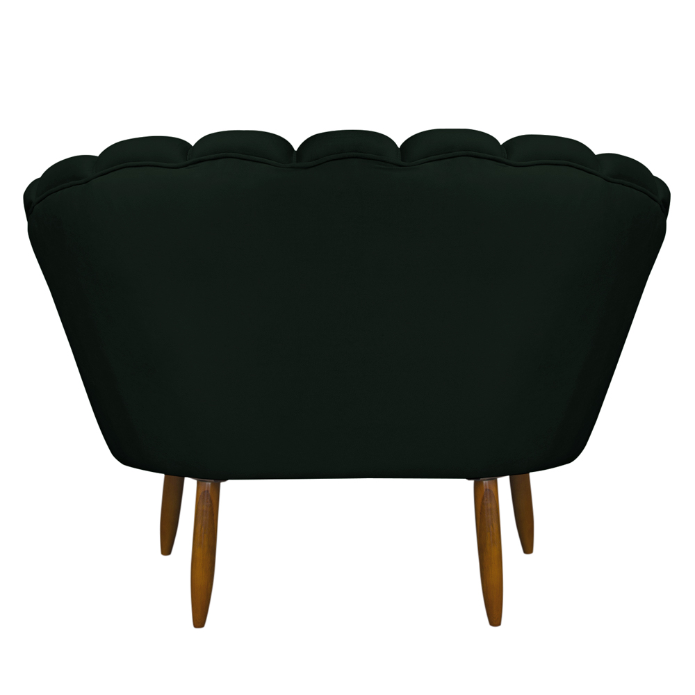 Namoradeira Pétala 2 Lugares Decorativa Veludo Verde - Montanaris Decor