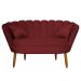 Namoradeira Pétala 2 Lugares Decorativa Veludo Vermelho - Montanaris Decor